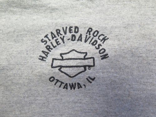 Vintage Harley Davidson Ottawa, IL Crew Neck T-Shirt 2XL 48-50 Euro 58-60 - Grey - Picture 5 of 7