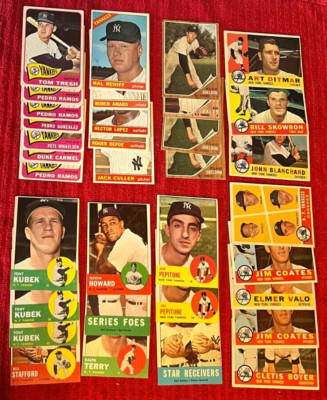 81 Cards - 1960-1969 Topps All New York Yankees Common Card Lot w