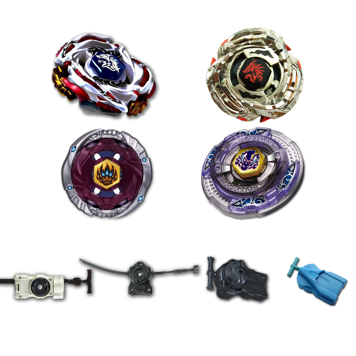 Vintage Beyblade Spinners Random Launcher and Ripcord 