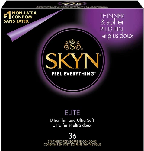 SKYN Elite Non-Latex Lubricated Condoms, 36 Count,10 count