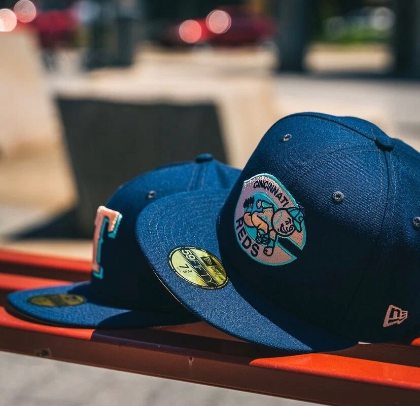 Sombrero New Era X Tapas Drop Cincinnati Reds Running Man “Oceanside Peach” 7 5/8 Foto 3 de 4