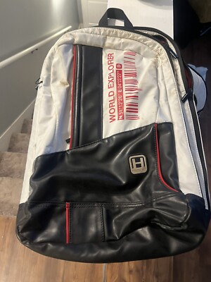 Hedgren Backpack World Explorer White Black Red Nice Used
