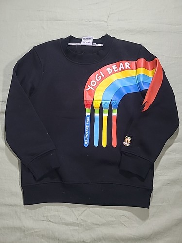 Yogi Bear Black Youth Sweatshirt Jellystone Park Size Y-m Cotton/poly Blend