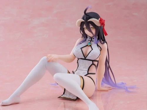 Taito Overlord Desktop Cute Albedo Chinese Dress Ver Sitting Perching Figure