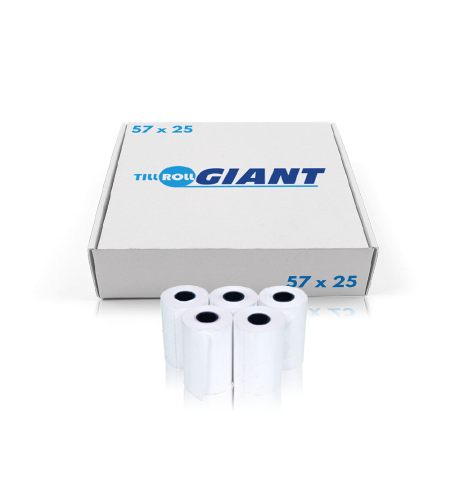 20 Rolls 57x25 UNIVERSAL Thermal Paper Till Roll For Credit Card Machines