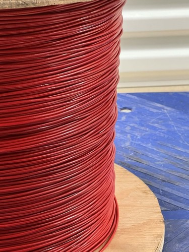 1/16" to 3/32" PVC Coated Red Color Galvanized Cable 7x7 Strand Aircraft Cable - Picture 2 of 2