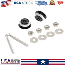 2 Push Button Quick Release Hood Bonnet Pins Lock Clip Car Bumper Latch Kit