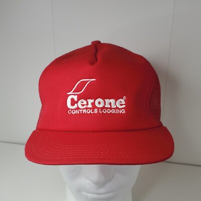 Vintage Cerone Controls Lodging Wheat Agriculture SnapBack Hat Trucker Cap USA