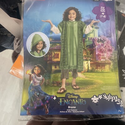 NEW Encanto BRUNO KIDS PONCHO Halloween Costume - Child Size M 7-8 Disguise