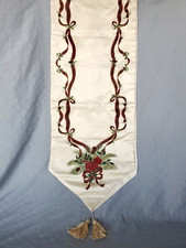 Holiday Plaid & Poinsettia Table Runner by WC Designs