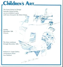 Children's Art Herald Flyer Ad, Swain School of Design, Gary Girouard Clown 1982