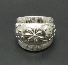 Sterling Silver Women Floral Ring Hallmarked Genuine Solid 925 Handmade Empress