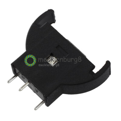 5Pcs NEW Black Plastic CR2032 Cell Button Lithium Battery Holder Sockets Case 3V