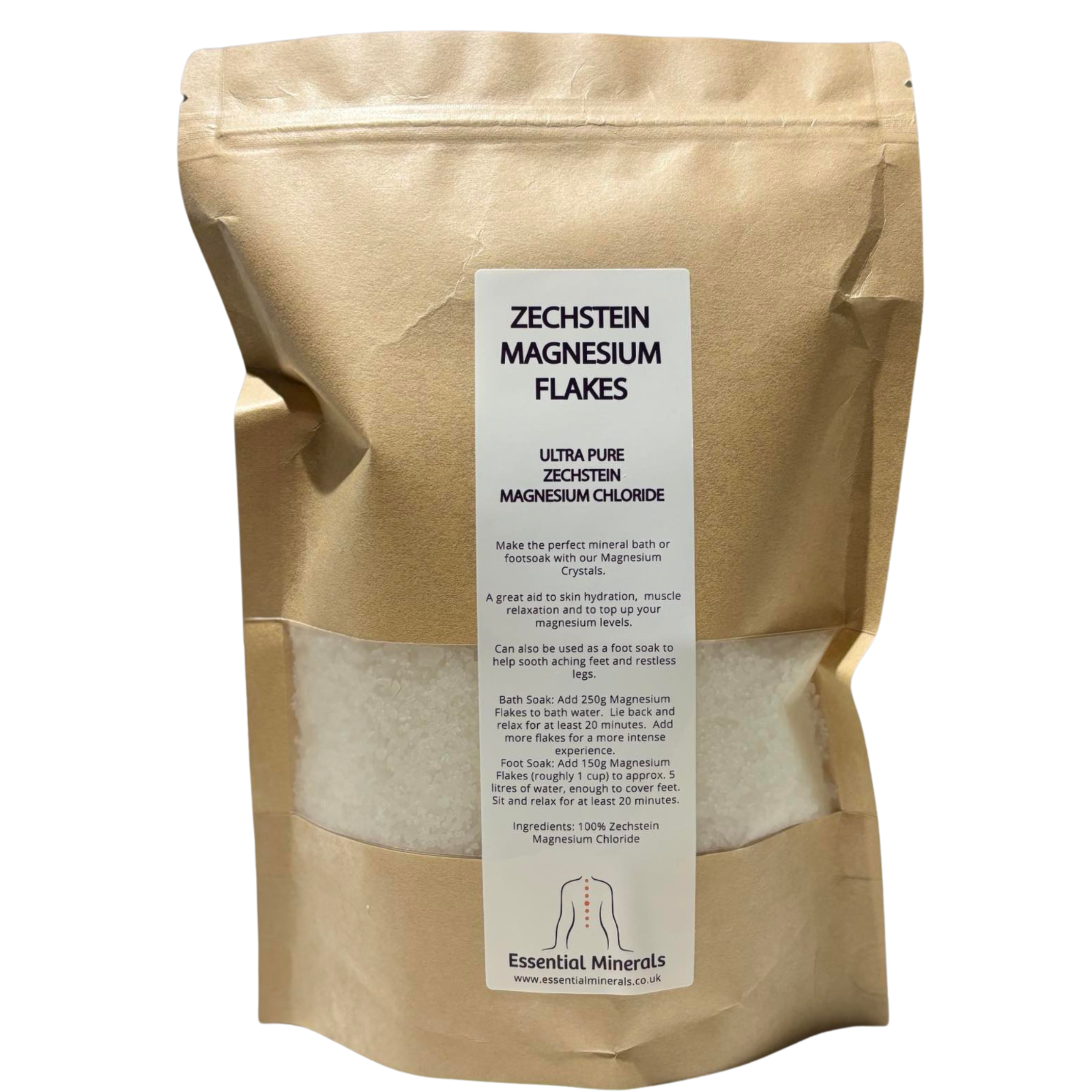 ZECHSTEIN MAGNESIUM CHLORIDE FLAKES 1KG PACK OF ULTRA PURE ZECHSTEIN MAGNESIUM