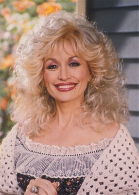 Dolly Parton Out Layer Cut Synthetic Hair Women Wigs Natural Blonde Curly Wavy