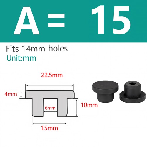 Black Silicone Rubber Round Hole Plugs Blanking End Cap Tube Pipe Insert Bungs - Picture 23 of 94