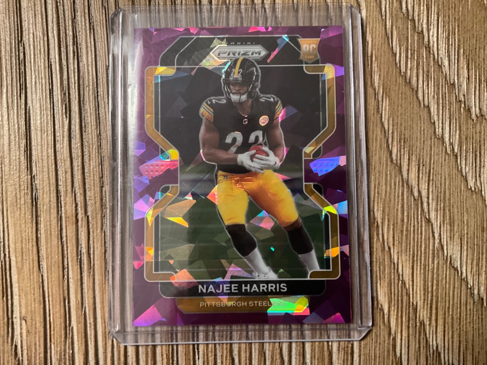 2021 Panini Prizm Football Najee Harris Purple Ice Prizm 90/225 SP RC Steelers