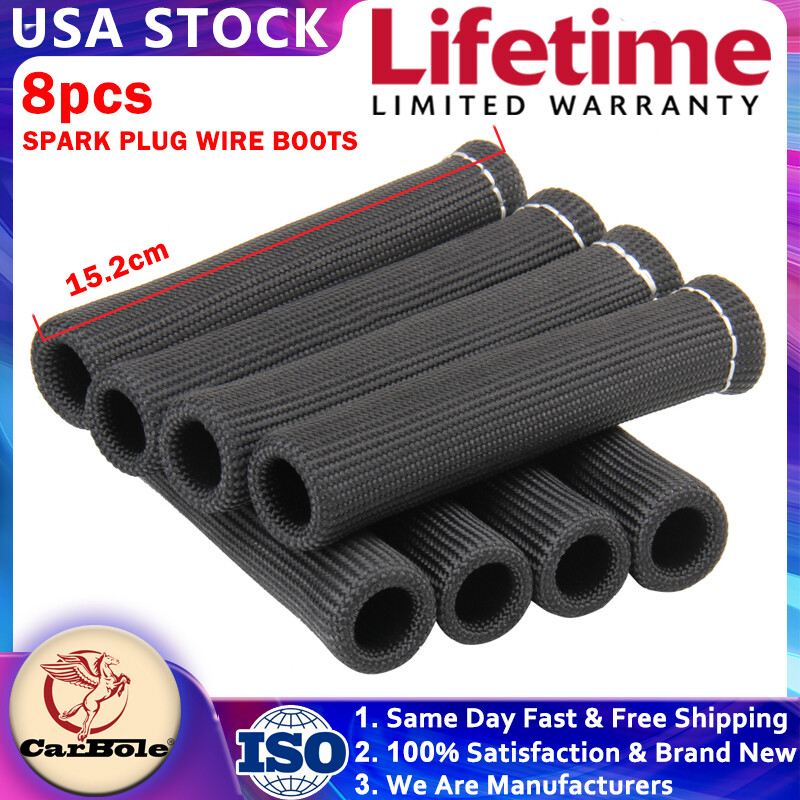 2500 degrees Spark Plug Wire Boots Protector Sleeve Heat Shield Cover For LS1/LS