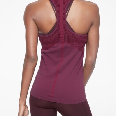 ATHLETA  Seamless Caliber Tank Maroon XS 0/2 NWT