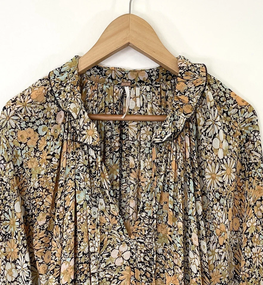 Maxi Vestido Floral Free People Feeling Groovy Talla M Boho Chic Fluido De Gran Tamaño Foto 4 de 4