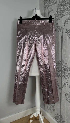 dsquared2 Pantalone Rosa Metallizzato Bambini Ragazze Età 12 Anni