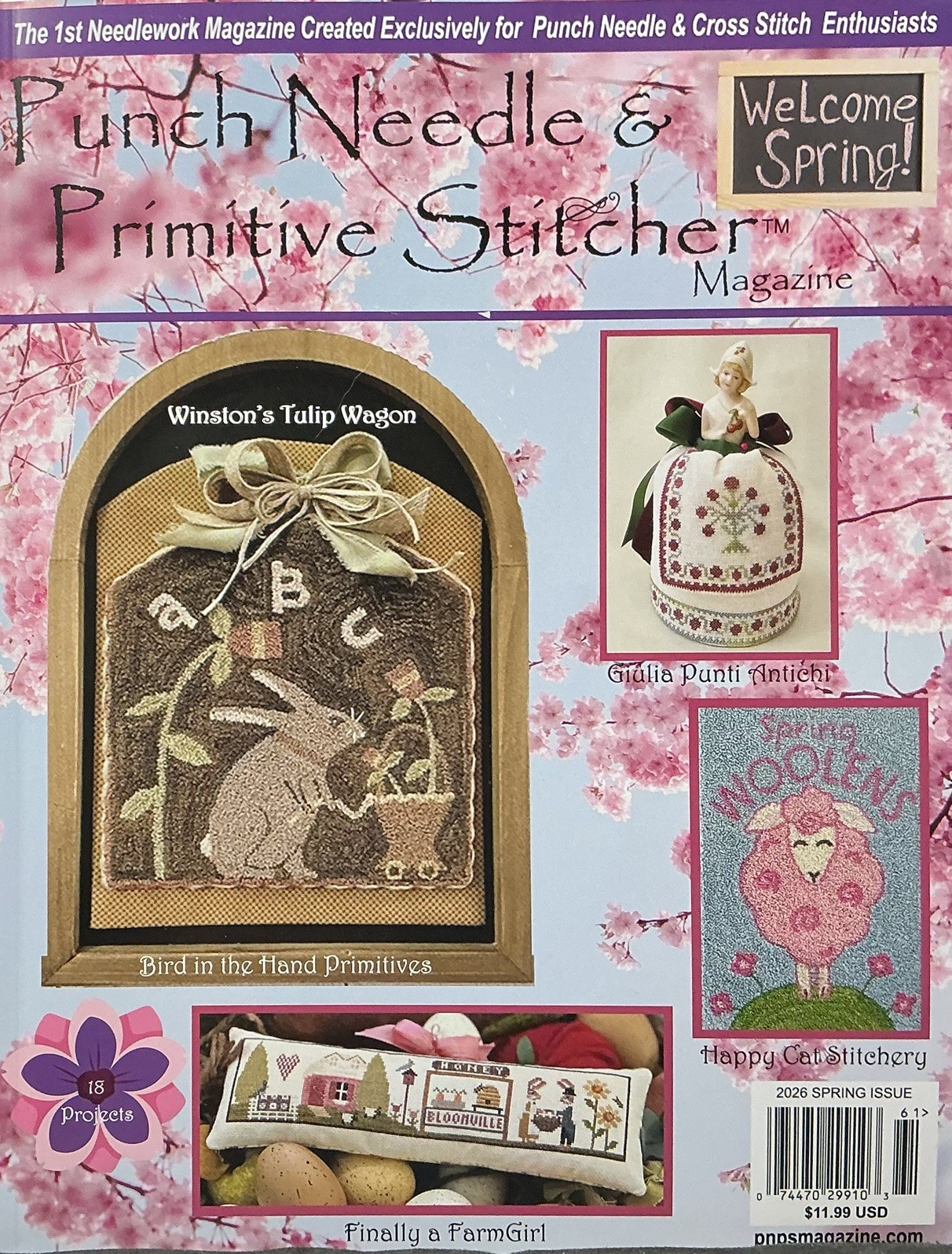 2026 SPRING PUNCH NEEDLE & Primitive Stitcher Magazine 18 Projects | eBay