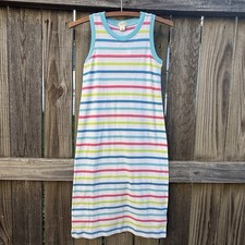 NWT Crewcuts Girls' Rainbow Tank Striped Dress Sz 8