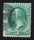 CKStamps: US Stamps Collection Scott#136 3c Used Split Grill