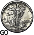 1943-S Walking Liberty Half Dollar 90% Silver 50C Coin Gem BU Lustrous