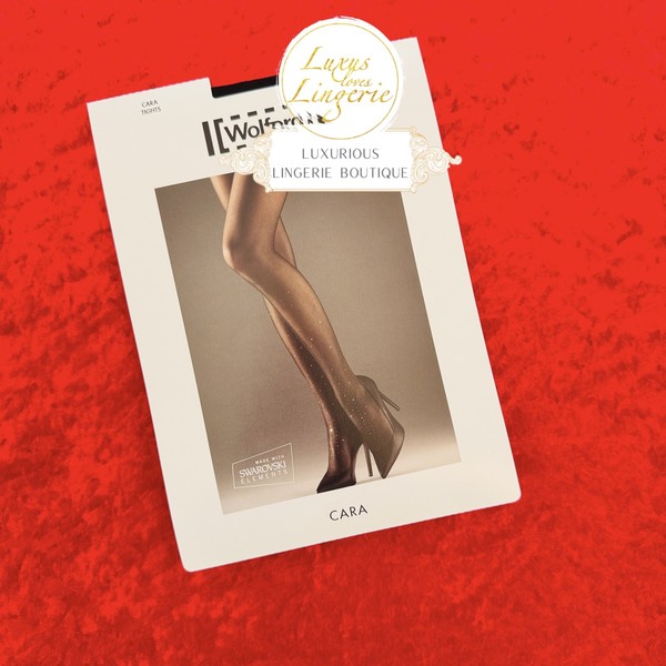 Cara Tights By Wolford S Black Transparent Strumpfhose Mit Swarovski-Elements-image