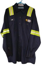High Vis ,Reflective, 2XLTall ,Work Shirts , Blue, Long Sleeve