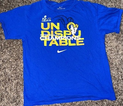 Nike Los Angeles Rams Super Bowl LVI Champions Youth Large 14/16 Shirt Blue NFL
