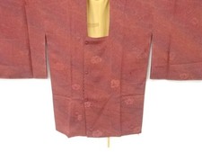 7208366: JAPANESE KIMONO / VINTAGE MICHIYUKI COAT / SILK / WOVEN CAMELLIA