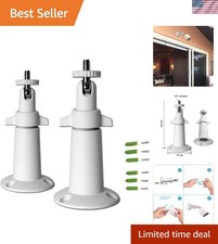 Security Camera Wall Mount Bracket 1/4'' Adjustable Indoor/Outdoor Mount Comp...