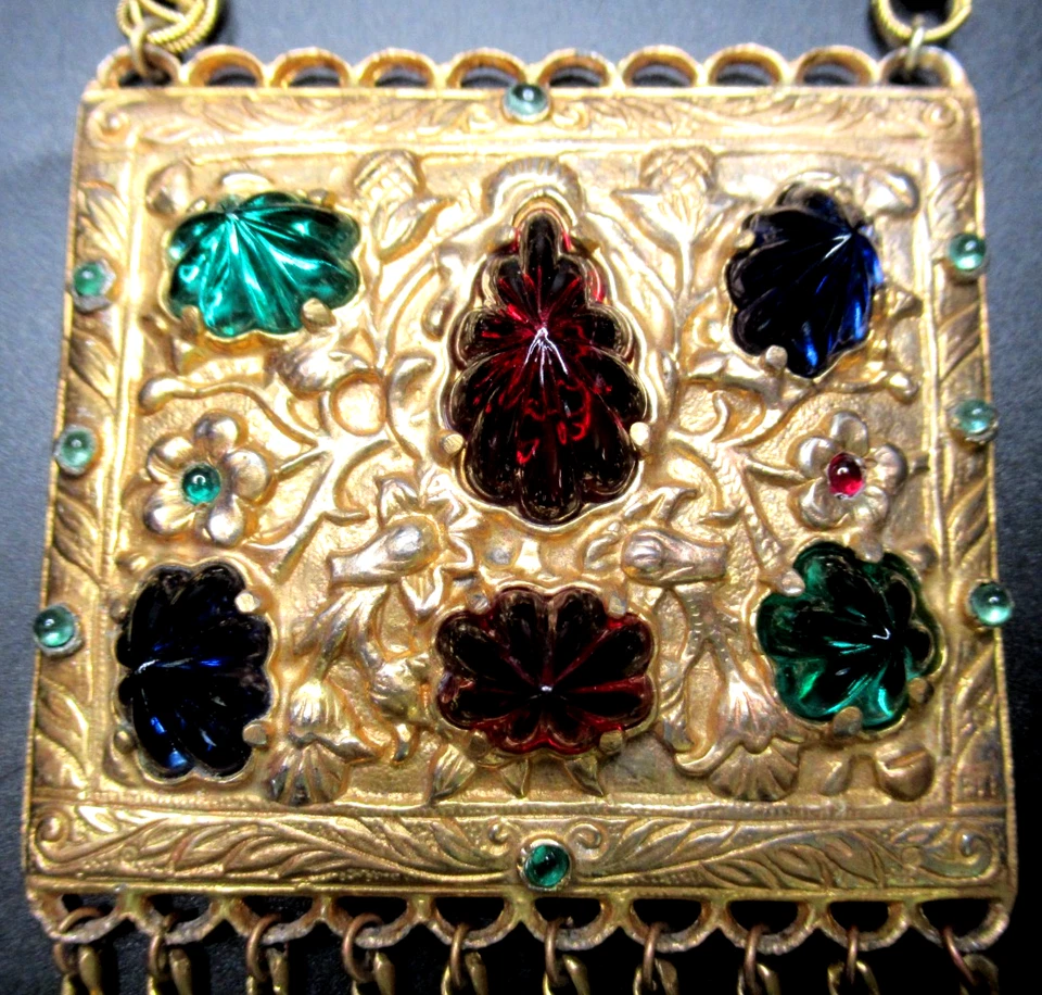 HATTIE CARNEGIE HC Mark Mogul Fruit Salad High Dome Molded Glass Necklace RARE! - Image 4 of 4