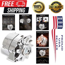 3 Wire Alternator For Chrome Self Exciting Street Rod Gm 350 Bbc Sbc 100amp 3 Wire Alternator For Chrome Self Exciting Street Rod Gm 350 Bbc Sbc 100amp