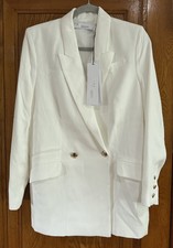 IRO Paris Woman's Sz 38 Off White Caring Oversize Blazer Two Button Jacket NWT