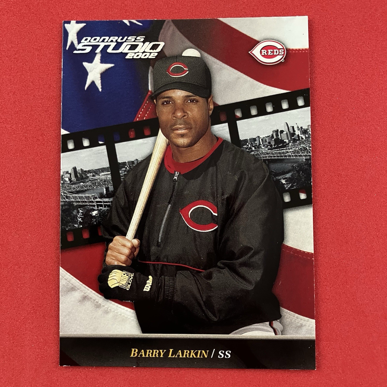 Barry Larkin 2002 Donruss Studio Sample Card #18 MLB Cincinnati Reds