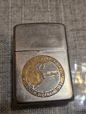 Vintage 1969 Zippo Lighter USS Mattaponi AO-41 South Vietnam Cruise Navy