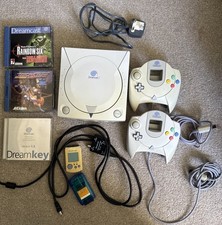 Dreamcast Console With Two Controllers And one Visual Memory With Cables & Games