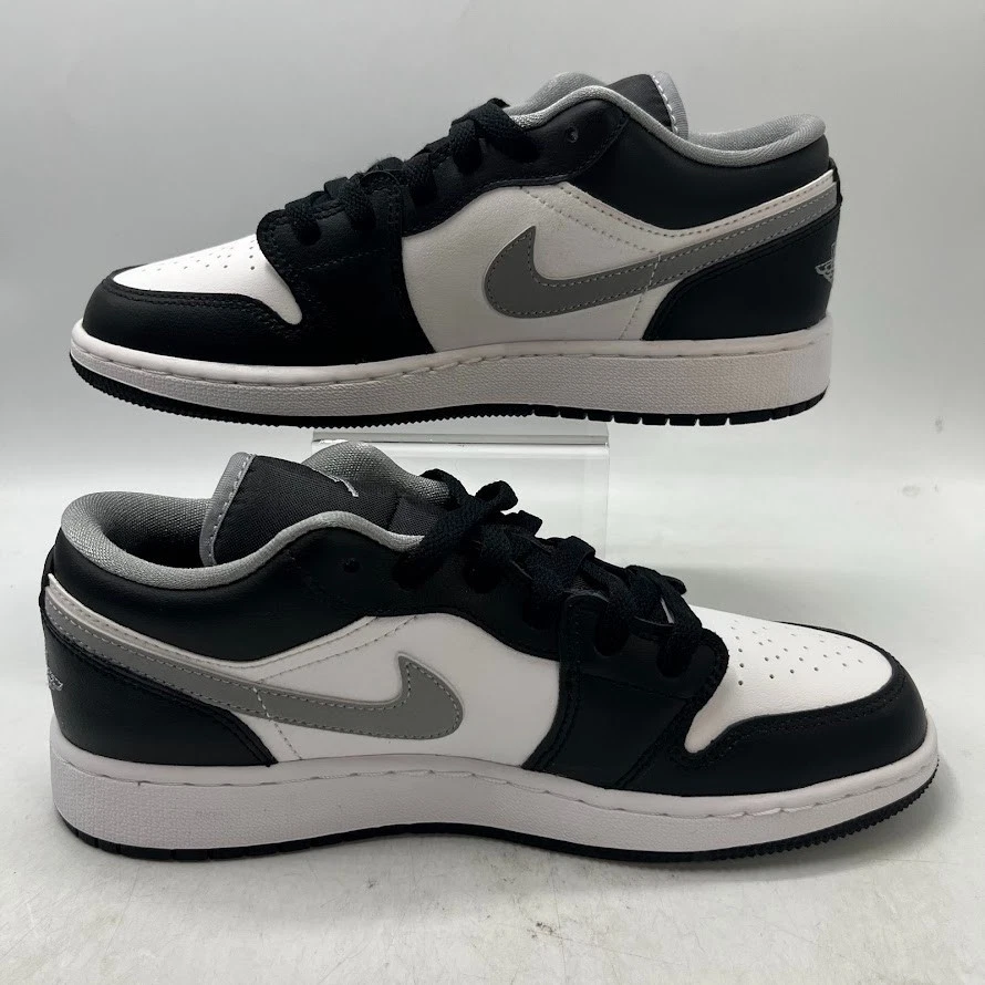 Zapatillas Air Jordan 1 Low GS Negras Medianas Grises 553560-040 Para Hombre Talla 6Y Nuevas Foto 4 de 4