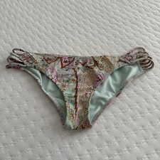 Victoria  s Secret Swim Cheeky Bikini Bottom Multi Color Sz S Small Strappy Sides