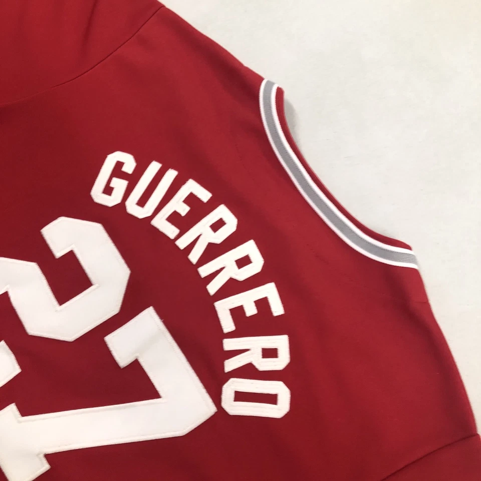 Camiseta de los Angeles Angels Vladimir Guerrero Juvenil L #27 Majestic Stitch MLB Foto 3 de 4