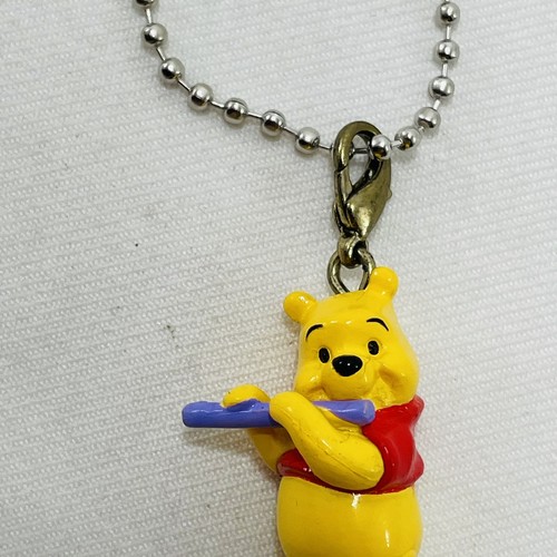 Disney Coca Cola Pooh Bear Flute Figure Keychain Clip Music Keyring Charm Hang - Picture 10 of 12