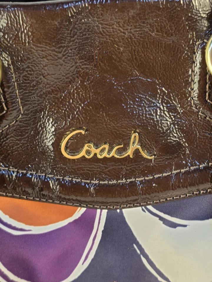 Coach Ashley Signature Scarf Print Satchel Bag With Wallet Sateen F20113 Classic - Image 2 of 4