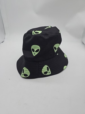 MENS EIGHTY EIGHT ALIEN BLACK REVERSIBLE BUCKET HAT ONE SIZE Fits