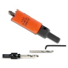 7/8 Inch Hole Saw with Arbor for Cutting Metal Wood and Plastic, 22Mm Bi-Metal H