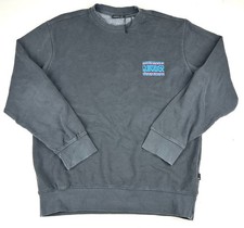 Vintage Y2K Quicksilver Sweatshirt Size Medium Black Embroidered Surf Grunge VTG