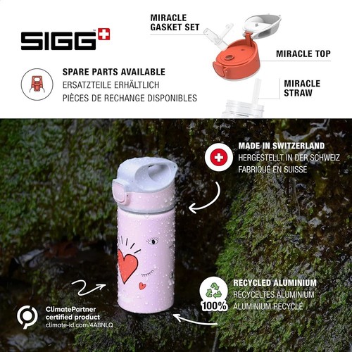 SIGG - Borraccia in alluminio per bambini, cannuccia, a prova di perdite, leggera - trattore agricolo - Foto 4 di 5
