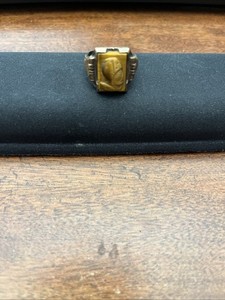 10k Plus Sterling Men’s Ring Size 10.5  Total Ring Weight 7.9 Grams